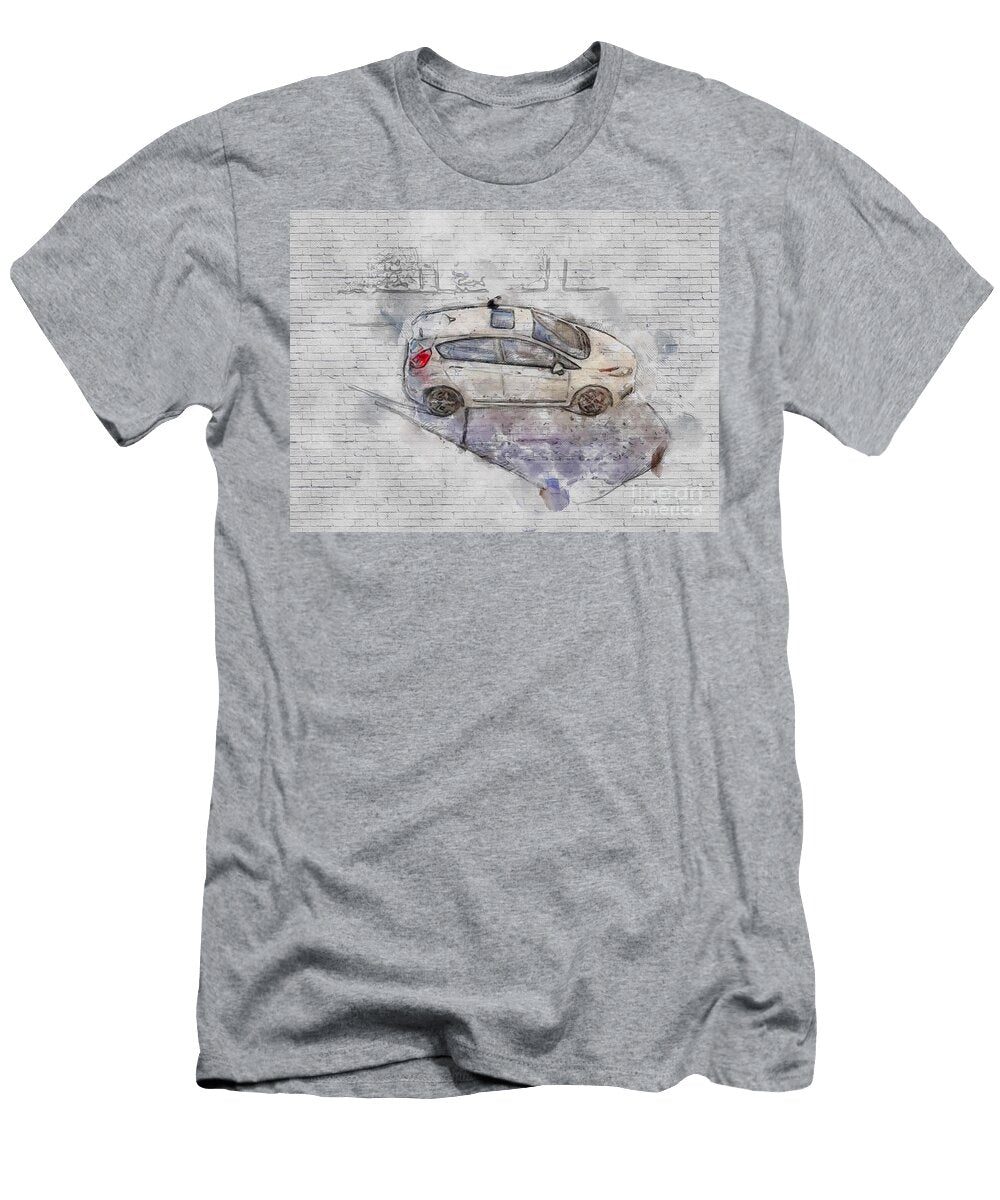 Ford Fiesta St Top White Hatchback American Cars Ashtyn Treutel T-Shirt
