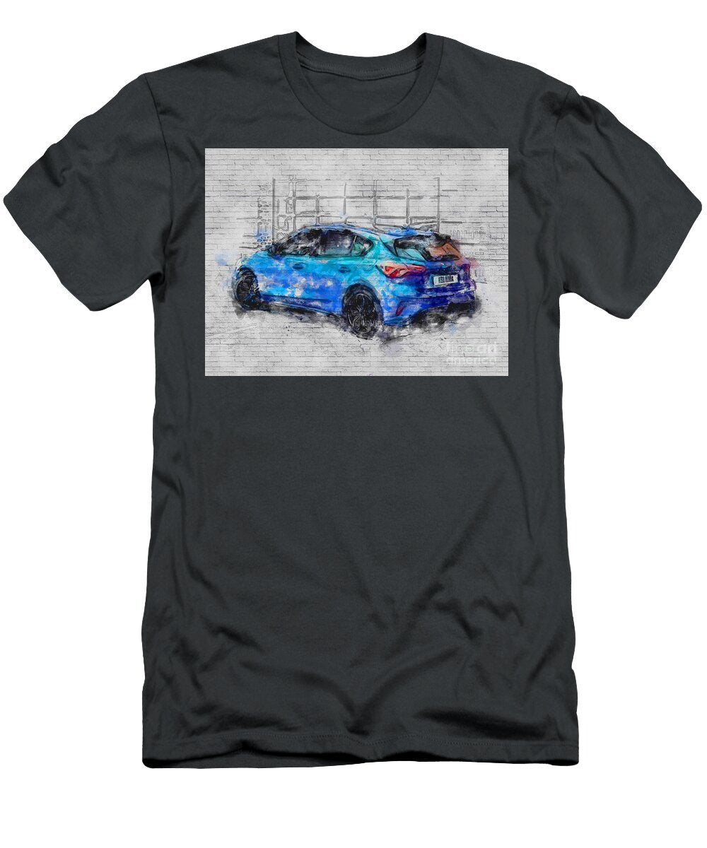 Ford Focus 2018 Exterior Rear New Blue Hatchback Ashtyn Treutel T-Shirt