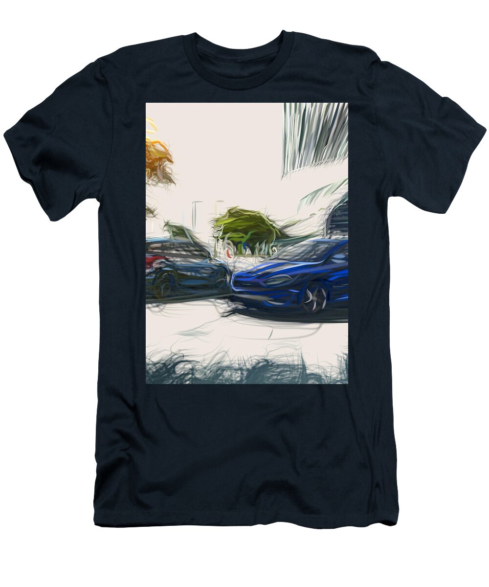 Ford Focus Hatchback Drawing Carstoon Concept T-Shirt