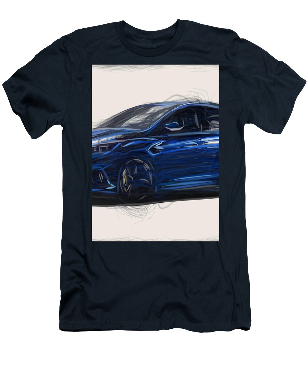Ford Focus Rs Hatchback Drawing Carstoon Concept T-Shirt