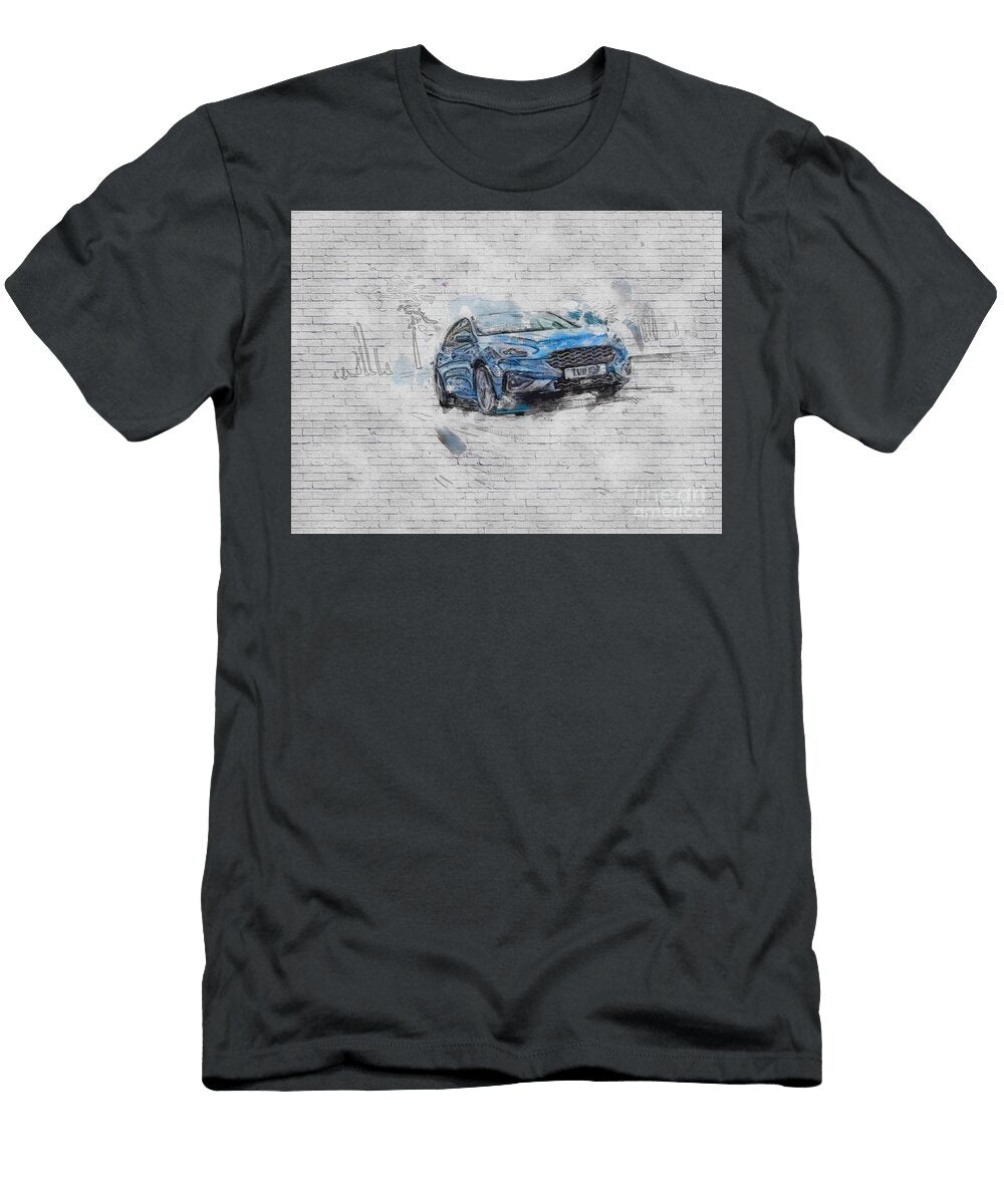 Ford Focus St 2020 Sports Hatchback New Blue Exterior American Cars Ashtyn Treutel T-Shirt