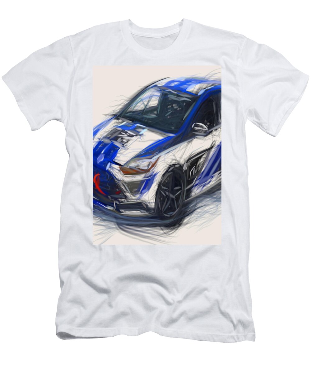 Ford Focus St R Hatchback Drawing Carstoon Concept T-Shirt