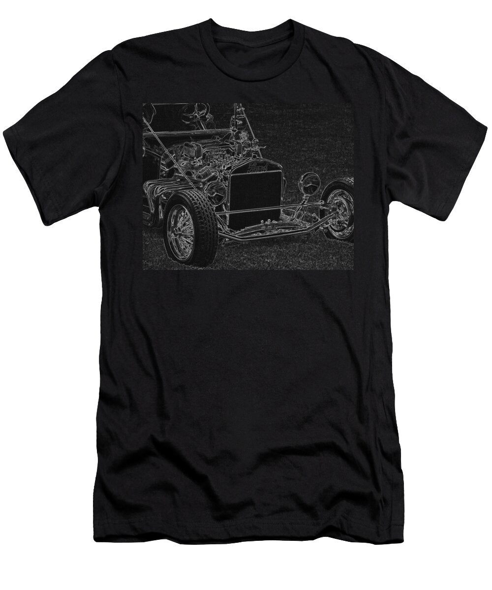 Ford Roadster Digital Art Bw Ernie Echols T-Shirt