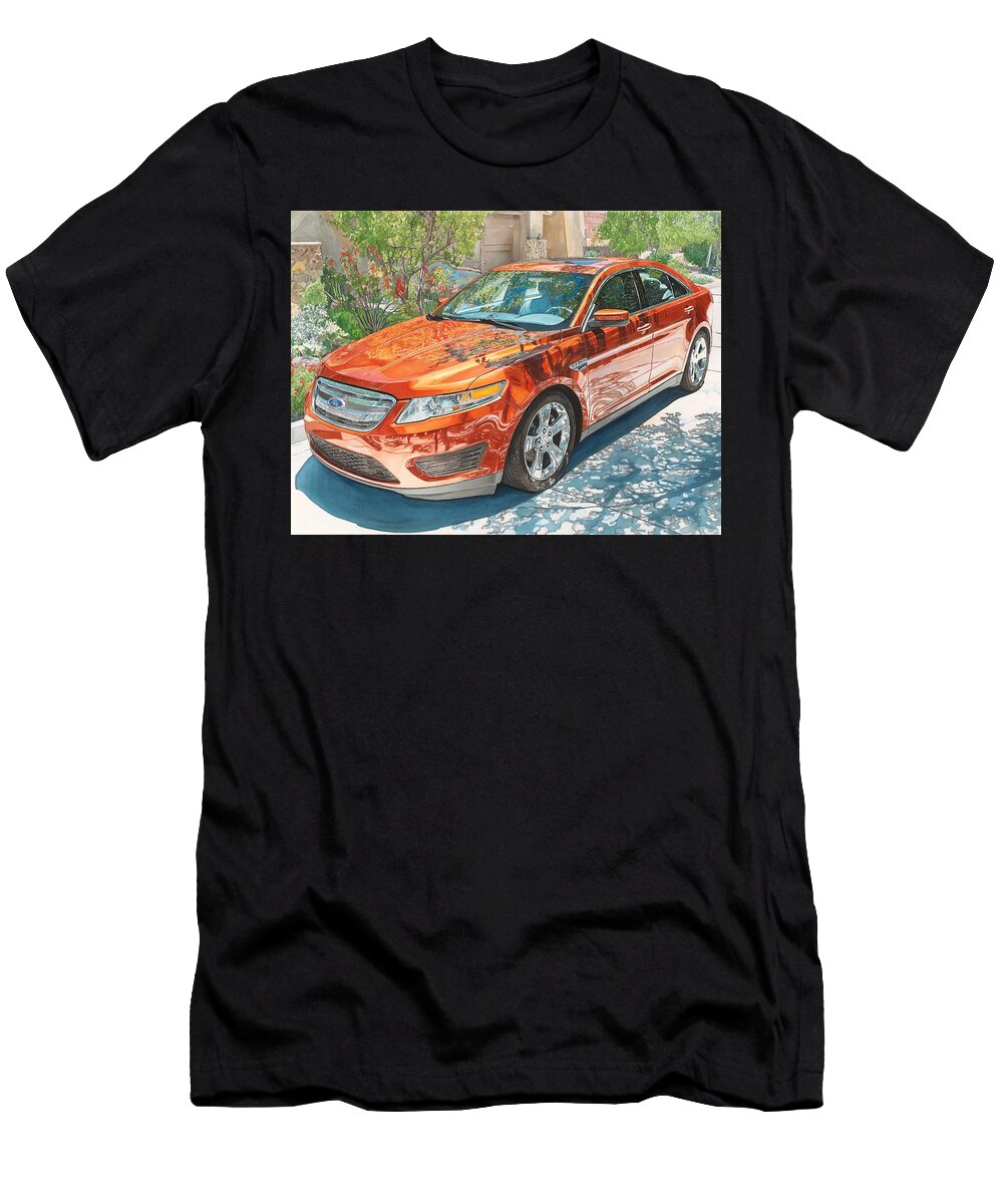 Ford Taurus 2010 Sedan Vibrant Car Ford Sedan Ford Sedan in Vivid Hues Hollie Love T-Shirt