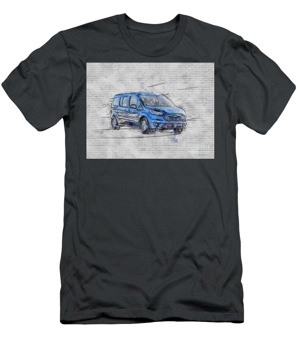 Ford Transit Connect Wagon 2019 Exterior New Blue Passenger Version Minivan Ashtyn Treutel T-Shirt