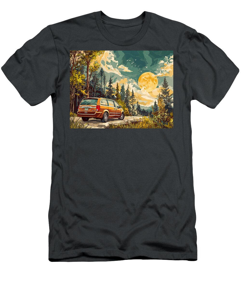Forest Road Chrysler Town Country 2010 Minivan Autumn Colors Autumn Forest Road Trip Hollie Love T-Shirt