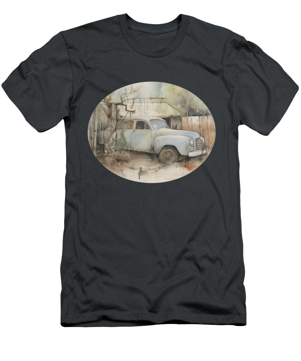 Forgotten Classic Car Watercolor 446 Mad Paperairplanes T-Shirt
