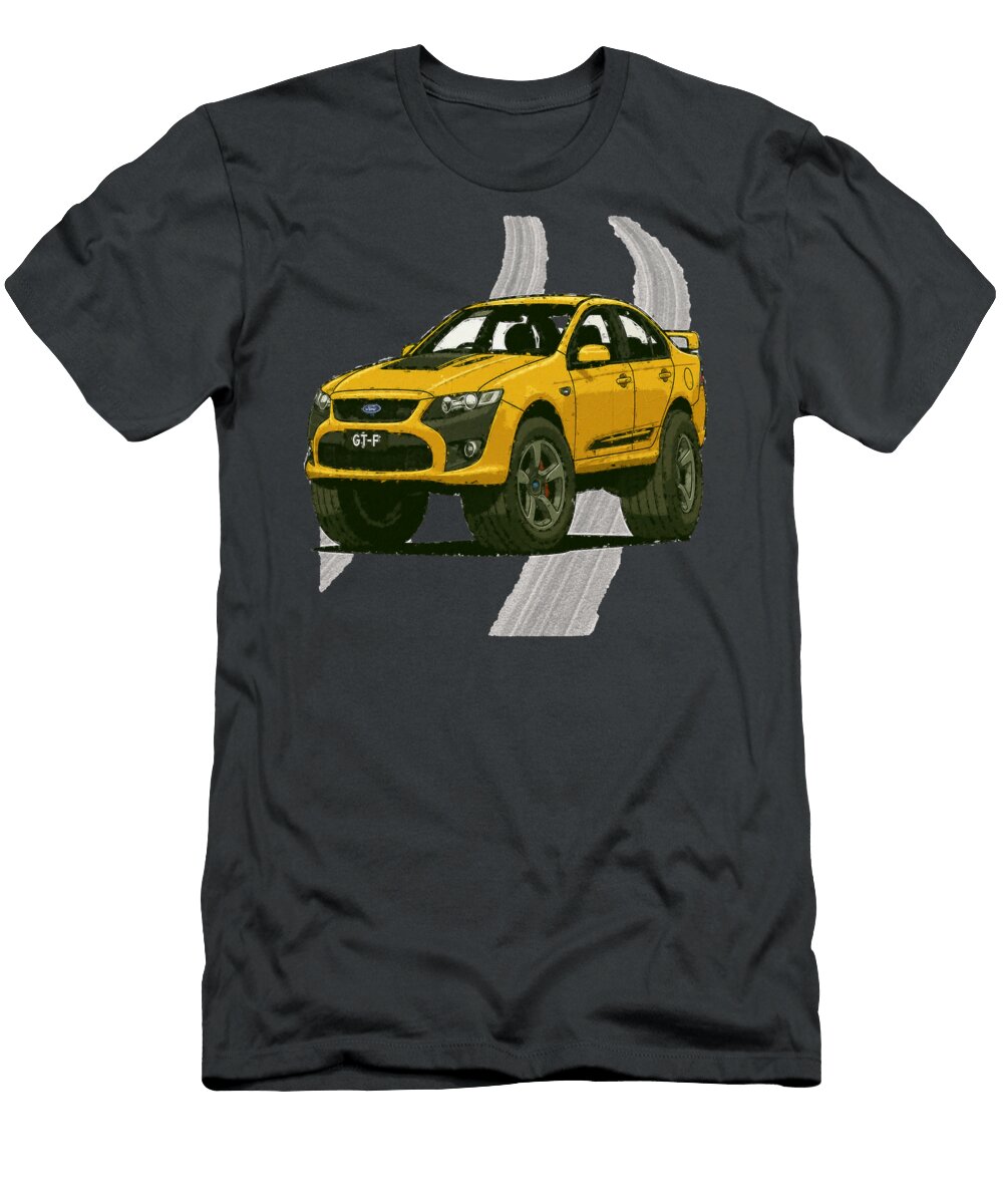 Fpv Gt F Aussie Muscle Legend in Victory Gold Michael Van Der Hoorn T-Shirt