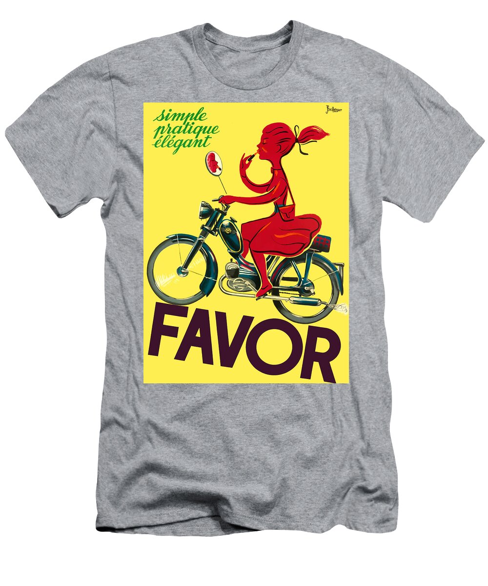 France 1937 Favor Motorcycles Advertising Poster Retro Graphics T-Shirt