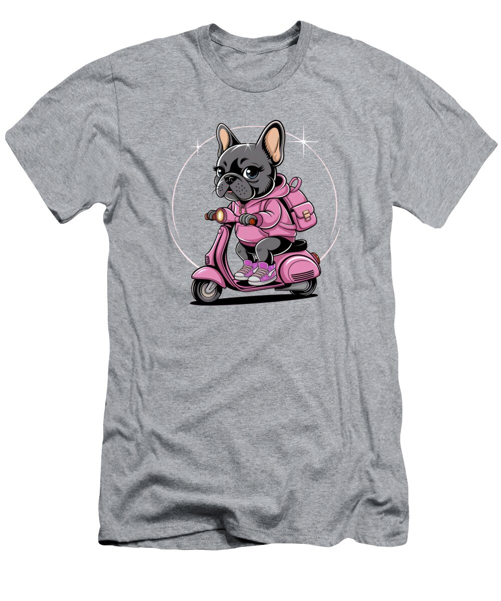French Bulldog on Scooter Joanna Redesiuk T-Shirt