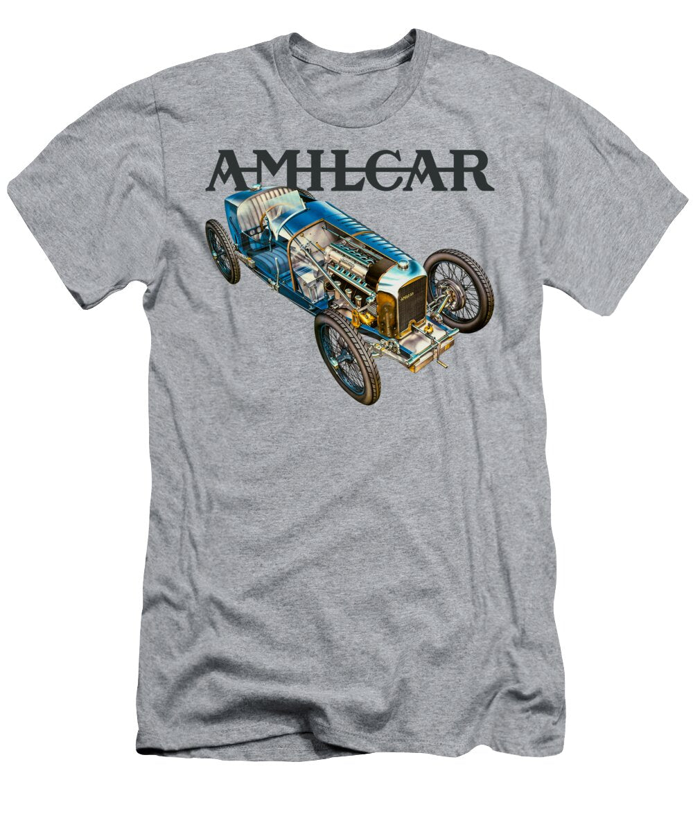French Vintage Sport Car Amilcar C6 Roadster Cutaway Automotive Art Vladislav Shapovalenko T-Shirt