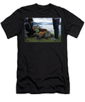 Friends Build a Fire on the Shore Brandon Huttenlocher T-Shirt