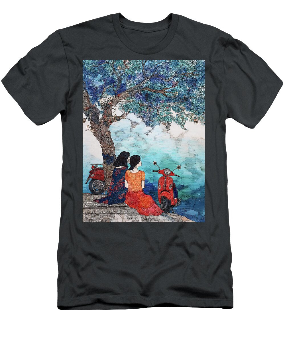 Friends Sitting Under a Tree 1 Fabrizio Cassetta T-Shirt