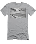 From Rubble to Snow Capped Peaks Black and White Adam Jewell T-Shirt