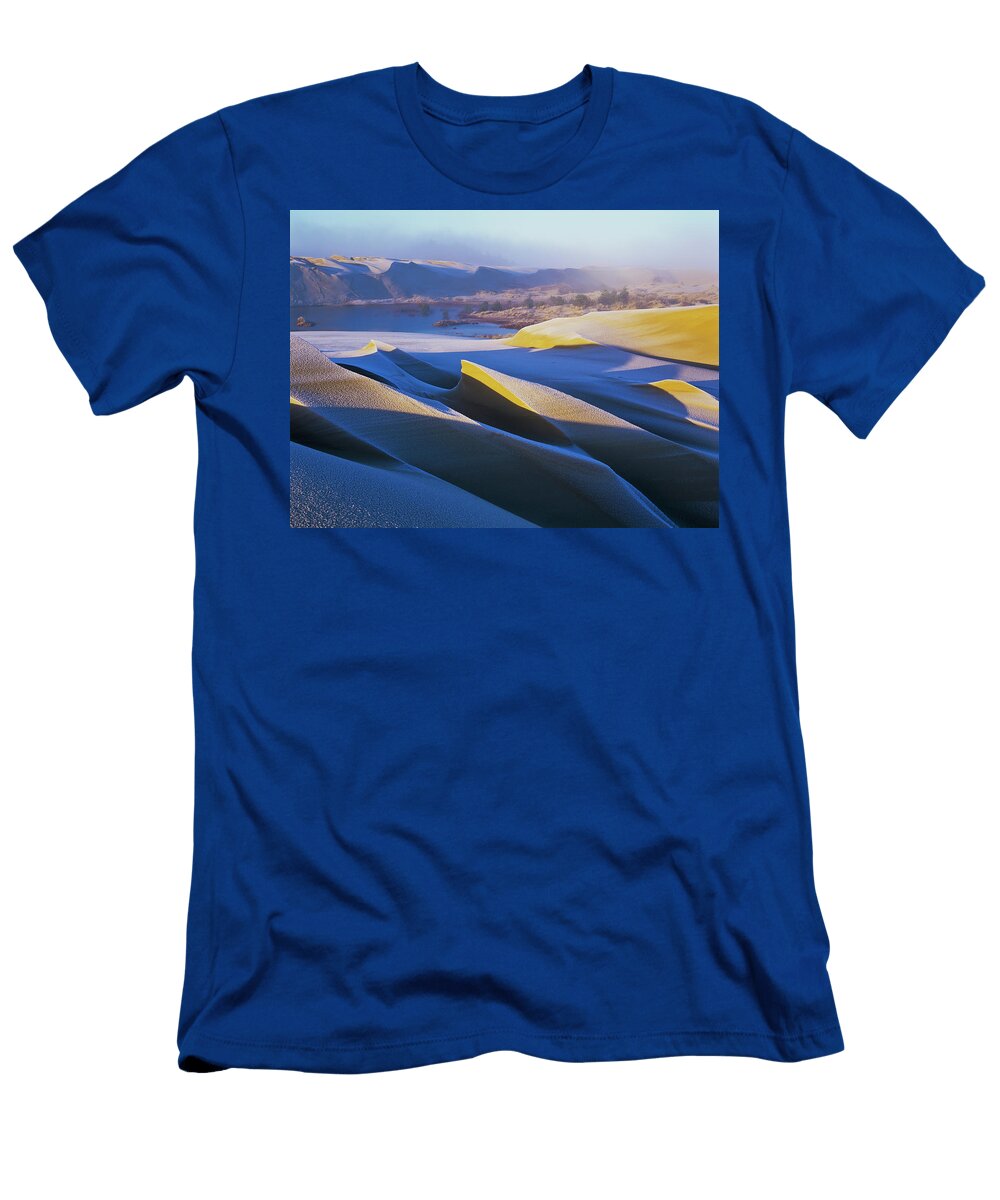 Frost and Sunlight Decorate the Sand Robert L Potts T-Shirt