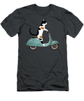 Funny Cat on a Scooter Elainl Anni T-Shirt