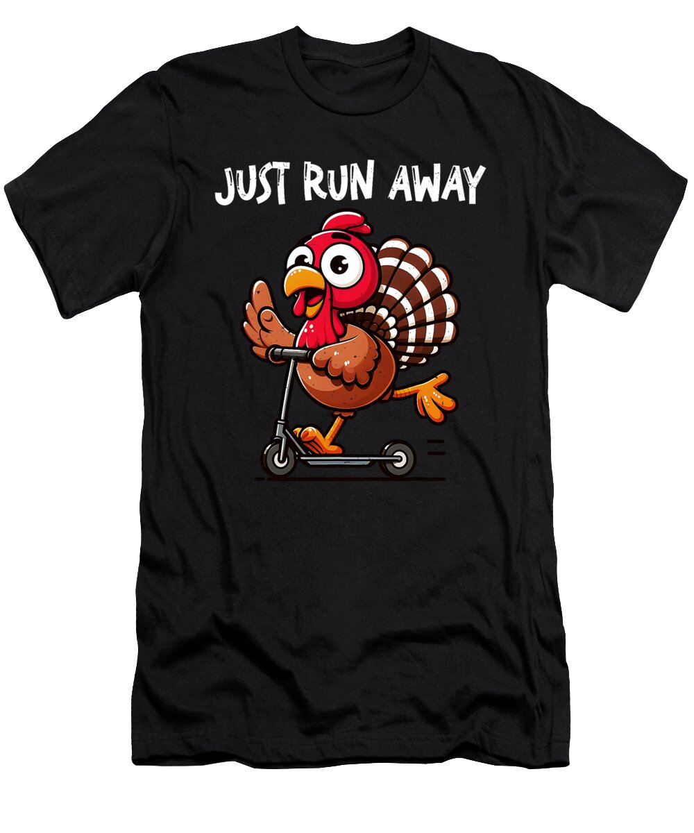 Funny Turkey Escapes on Electric Scooter Just Studi Alex T-Shirt