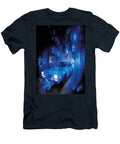 Futuristic Blue Car in Abstract City 1974 Amc Hornet X Hatchback 304 Maisha Gilmore T-Shirt