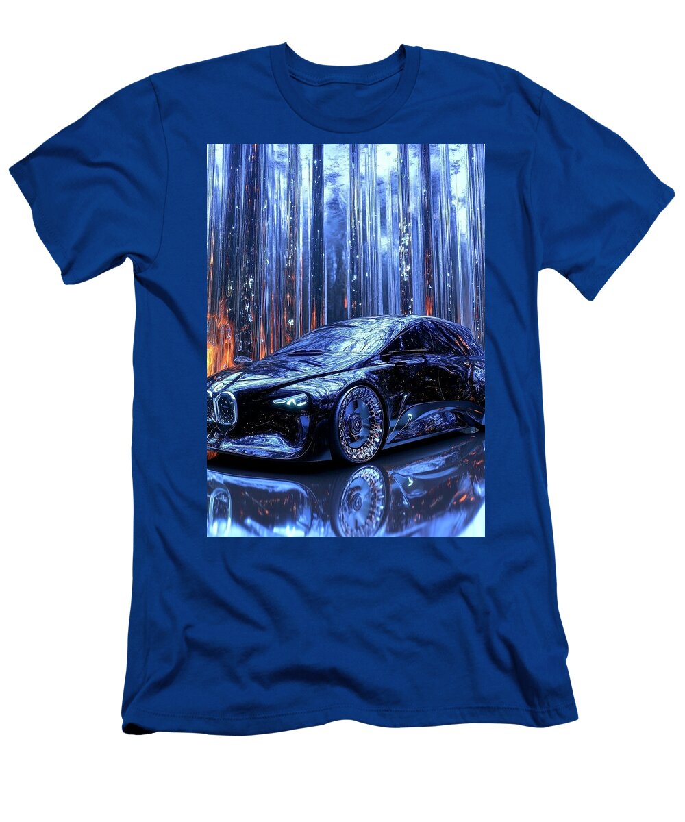 Futuristic Car in a Mystical Forest At Night Donato Williamson T-Shirt