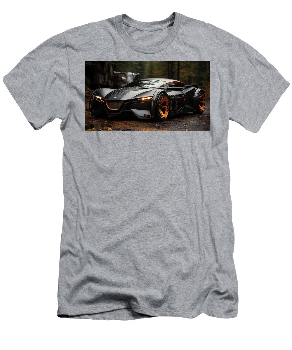 Futuristic Car in Forest Setting Evie Carrier T-Shirt