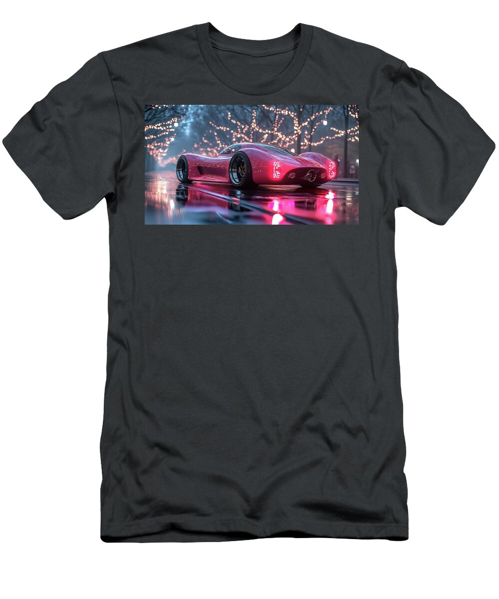 Futuristic Car in Urban Nightscape Evie Carrier T-Shirt