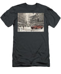 Futuristic Chevrolet Cruze Hatchback Car Concept in a Retro Cityscape Kyran Estrada T-Shirt