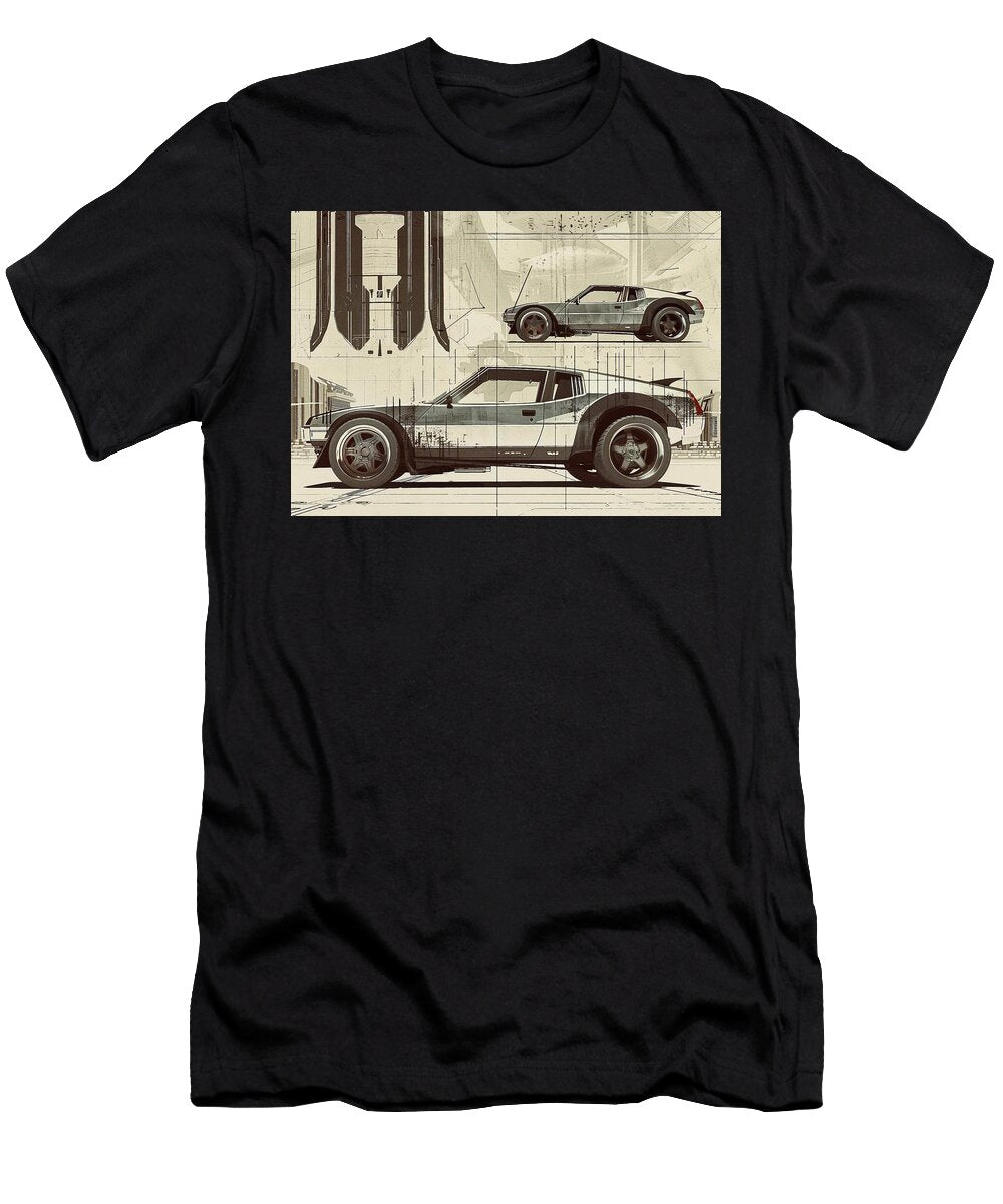 Futuristic Concept Honda Civic Hatchback Car Design Sketch Kyran Estrada T-Shirt