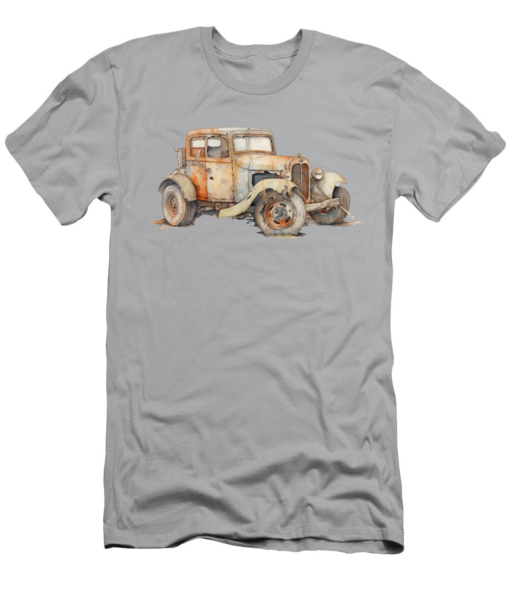 Futuristic Coupe Hotrod Watercolor 240 Peter Lopez T-Shirt