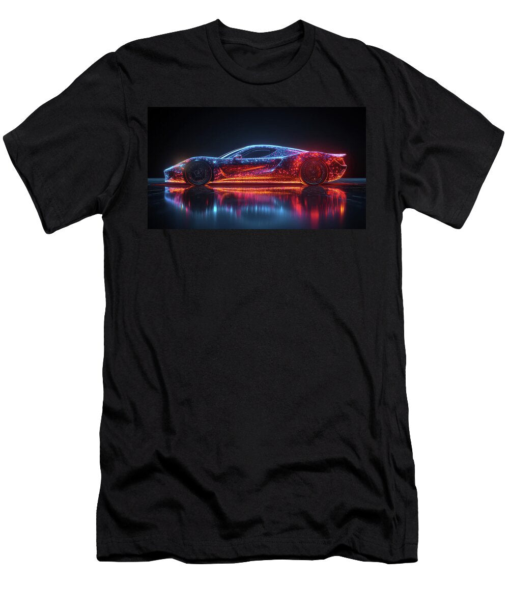 Futuristic Neon Sports Car Evie Carrier T-Shirt