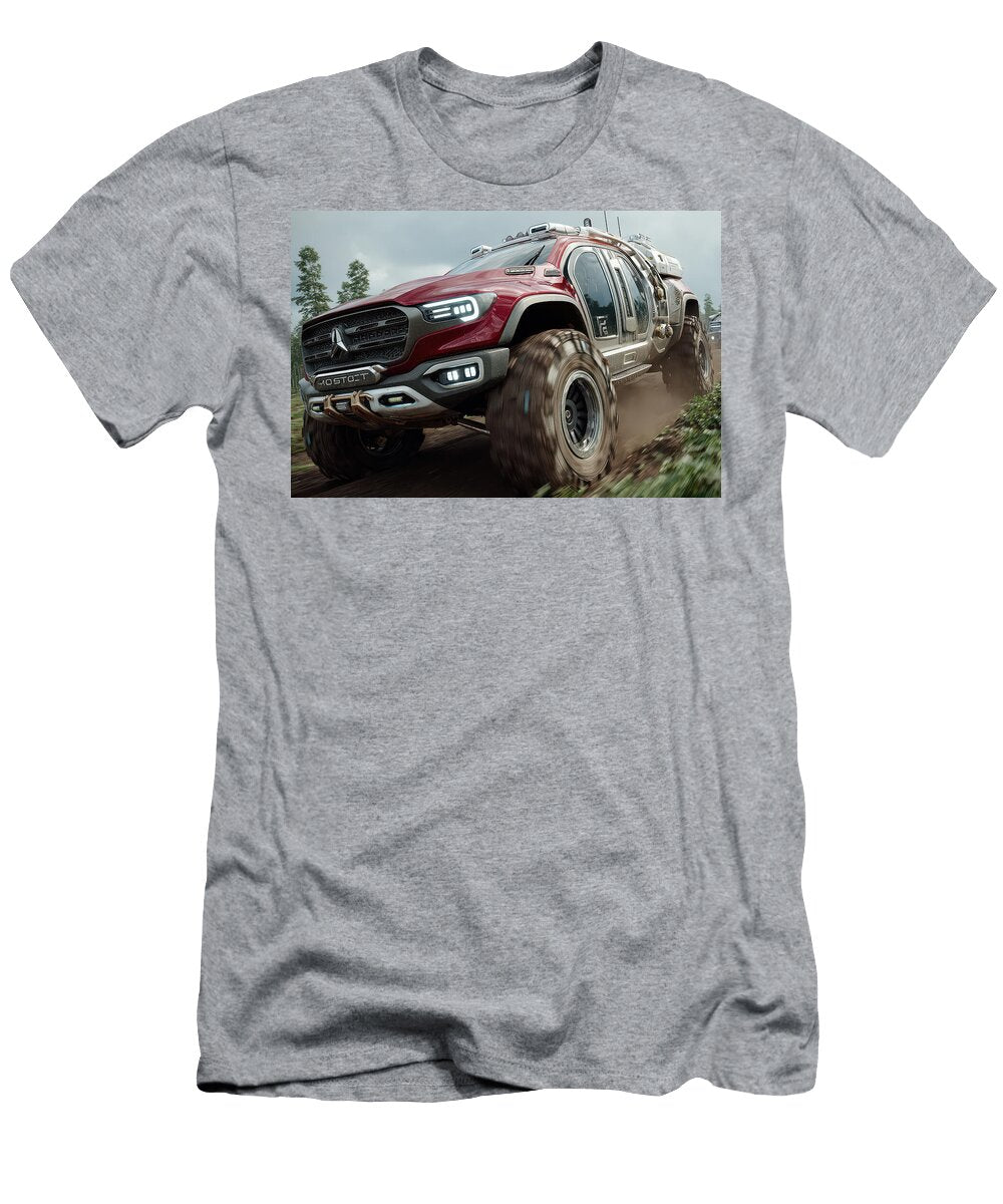 Futuristic Off Road Vehicle in Action Evie Carrier T-Shirt