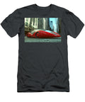 Futuristic Red Car in Cityscape Evie Carrier T-Shirt