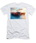 Futuristic Red Race Car At Sunset Evie Carrier T-Shirt