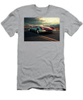 Futuristic Roadster in Desert Landscape Evie Carrier T-Shirt
