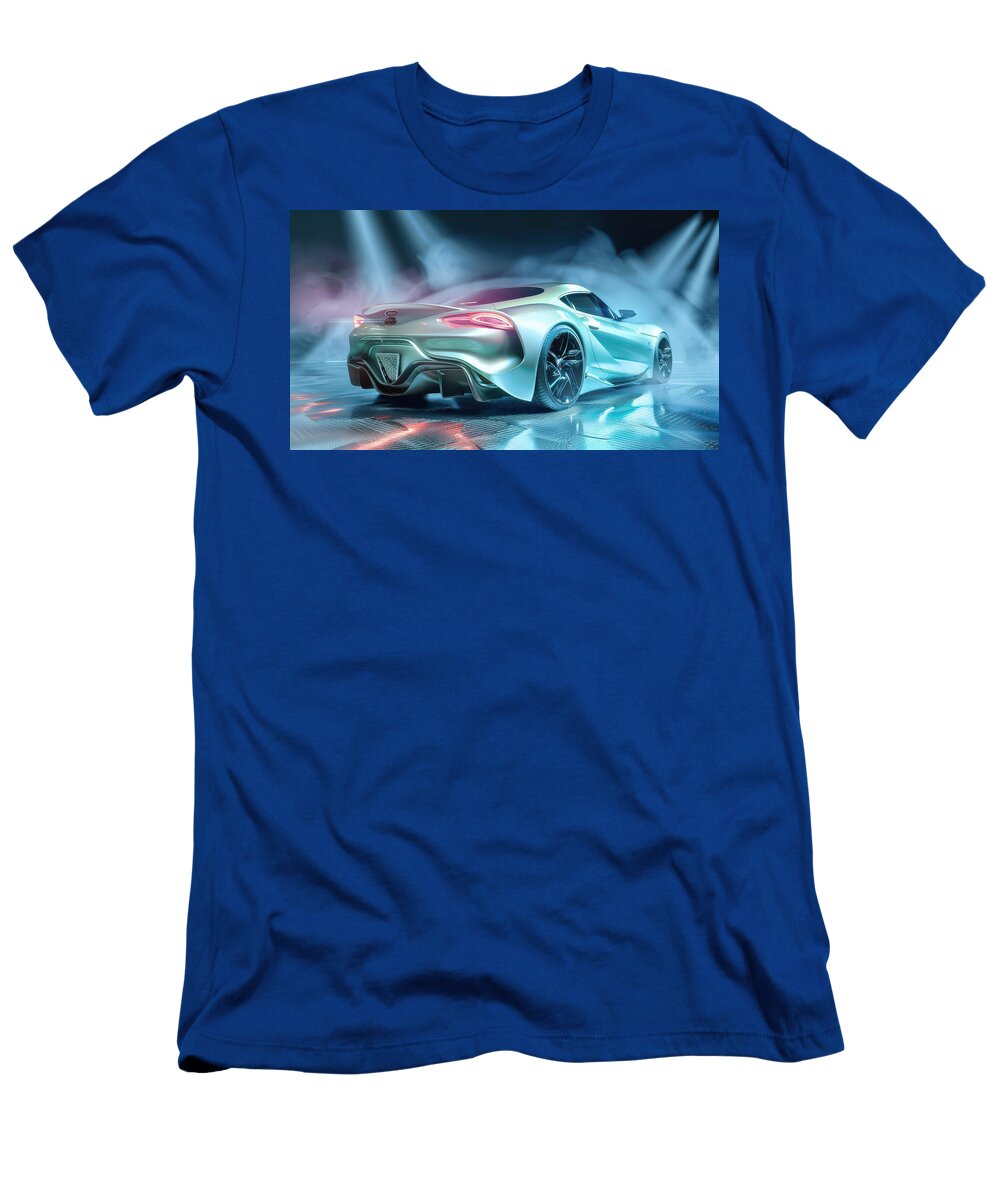 Futuristic Sports Car in Mist Evie Carrier T-Shirt