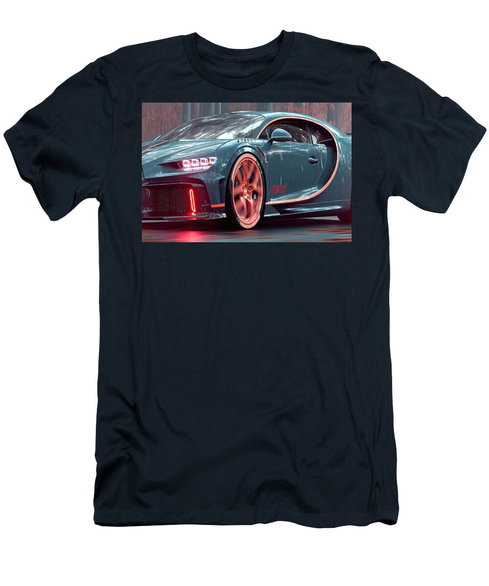 Futuristic Sports Car in Motion Evie Carrier T-Shirt