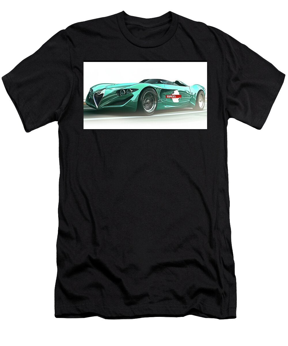 Futuristic Teal Concept Car Evie Carrier T-Shirt