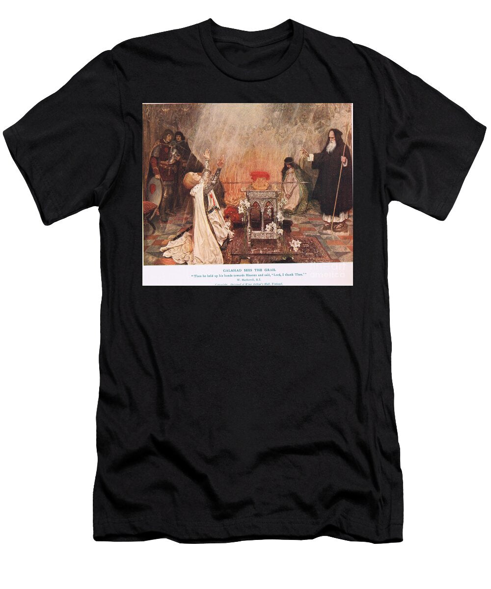 Galahad Sees the Grail Illustration From King Arthur William Hatherell T-Shirt