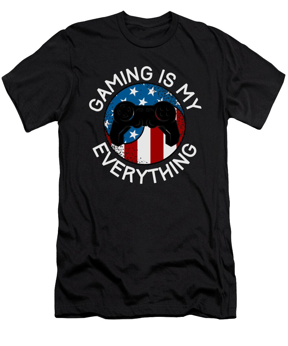 Gaming Is My Everything Stars Stripes Organicfoodempire T-Shirt