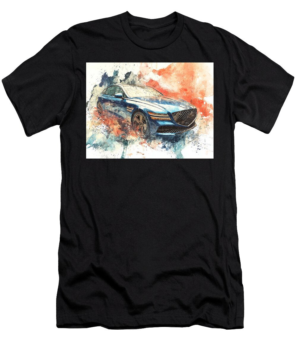 Genesis G80 2023 Sedan Luxury Car Modern Design Stunning Blue Luxury Car Hollie Love T-Shirt