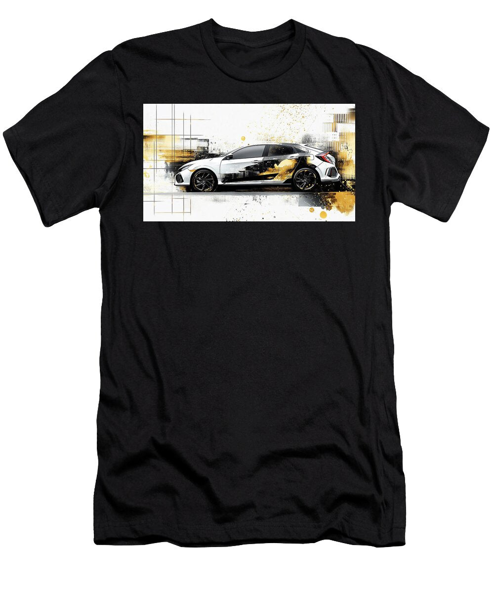 Geometric Honda Civic Hatchback Car Donato Williamson T-Shirt