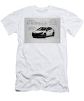 Geometric Pencil Vehicle Auto Zoe Renault Monochrome E Sport Car Sketch Minimal Clint Mclaughlin T-Shirt