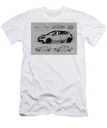 Geometric Renault Car Vehicle Clio Monochrome Minimal Pencil Auto Sketch Clint Mclaughlin T-Shirt