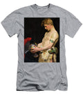 Germanic Warrior Looking At a Roman Helmet Osmar Schindler T-Shirt
