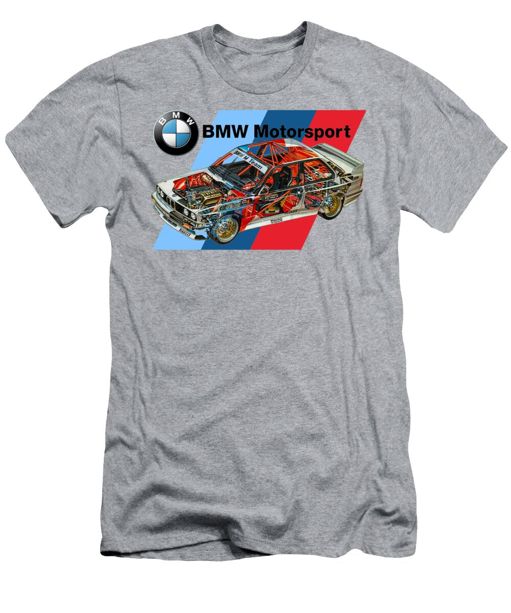 Germany Iconic Legendary Super Car Sexy BMW M3 Coupe R4 E30 Cutaway Automotive Art Vlad Automotive T-Shirt