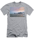 Germany Mecklenburg Western Pomerania Usedom Island Baltic Sea Pomerania Heringsdorf Drift Ice on the Baltic Sea with Pier Cornelia Dorr T-Shirt