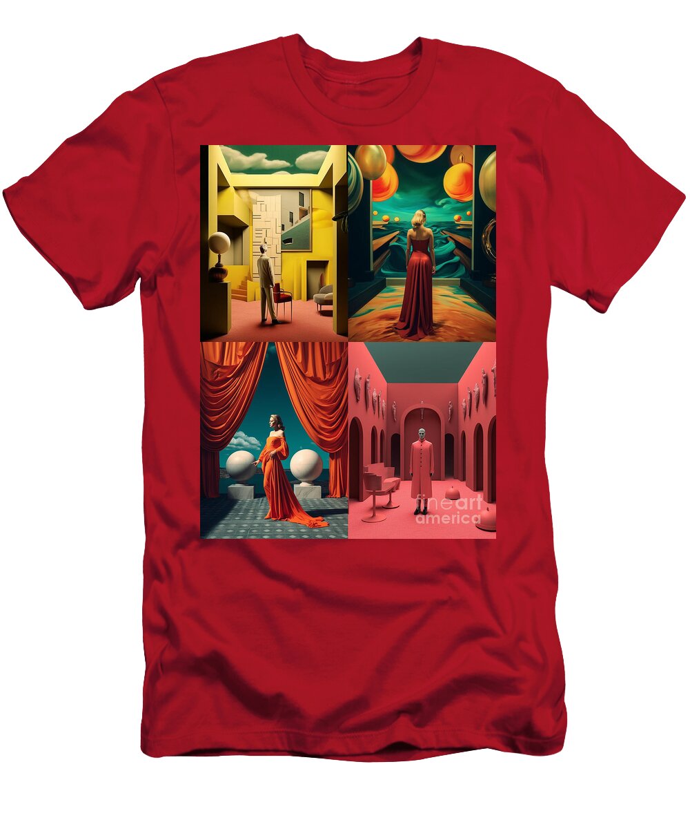Giorgio De Chirico Dreamy Chaotic Surrealistic By Asar Studios Celestial Images T-Shirt