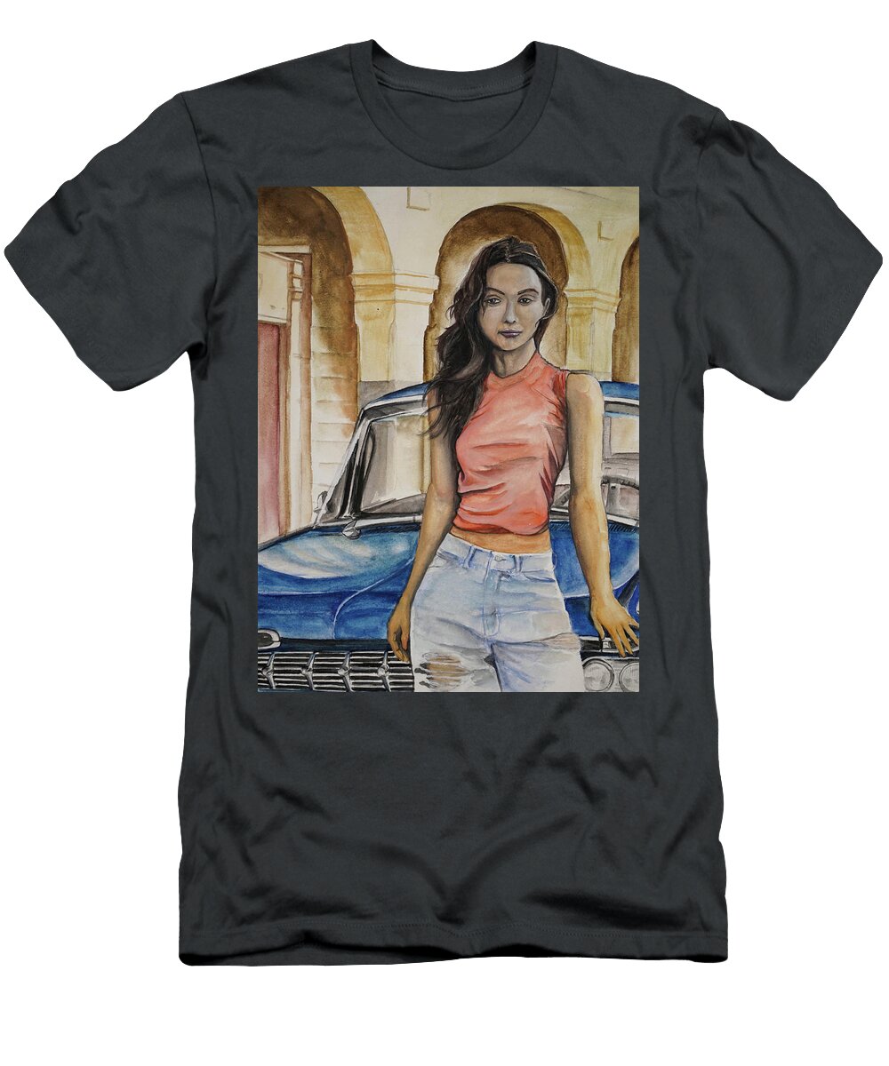 Girl and Car Min Lee T-Shirt