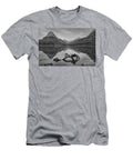 Glacier Two Medicine Summer Sunrise Black and White Adam Jewell T-Shirt