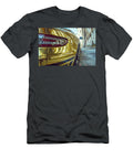 Golden Sports Car in Urban Alley Evie Carrier T-Shirt