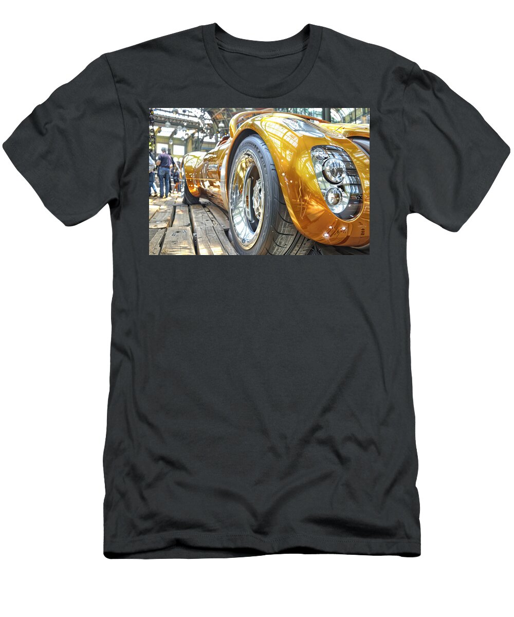Golden Sports Car in Warehouse Evie Carrier T-Shirt